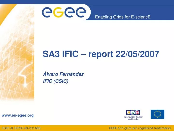 sa3 ific report 22 05 2007