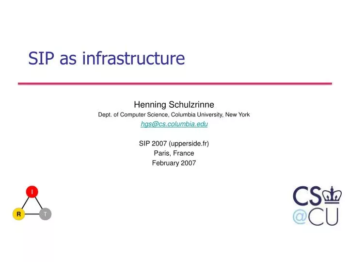 sip as infrastructure