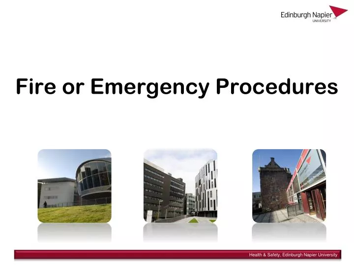 fire or emergency procedures