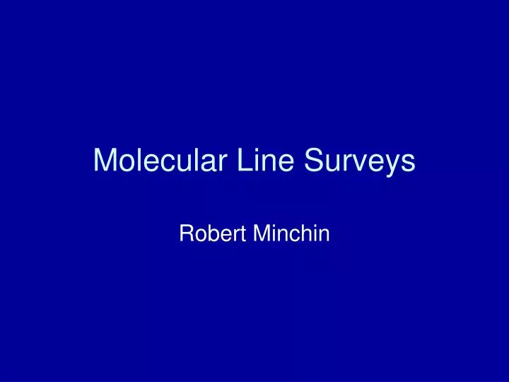 molecular line surveys
