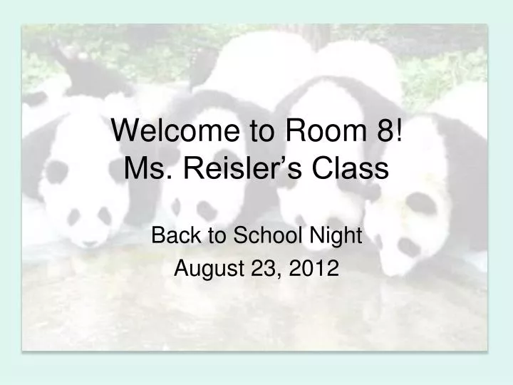 welcome to room 8 ms reisler s class