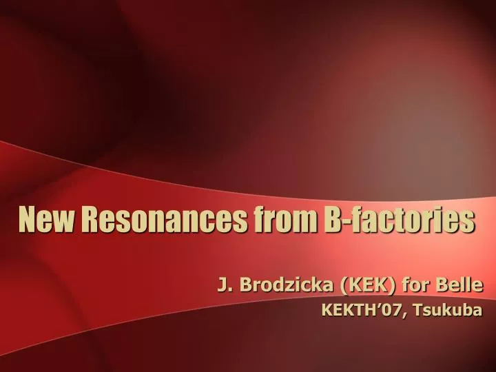 new resonances from b factories