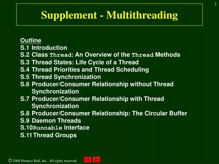supplement multithreading