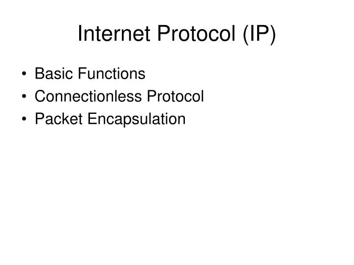 internet protocol ip