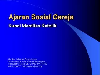 ajaran sosial gereja