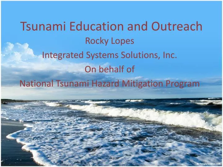 tsunami education and outreach