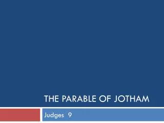 The Parable of Jotham