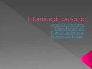 informaci n personal