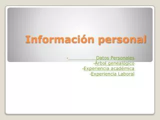 informaci n personal