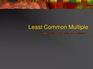 Least Common Multiple