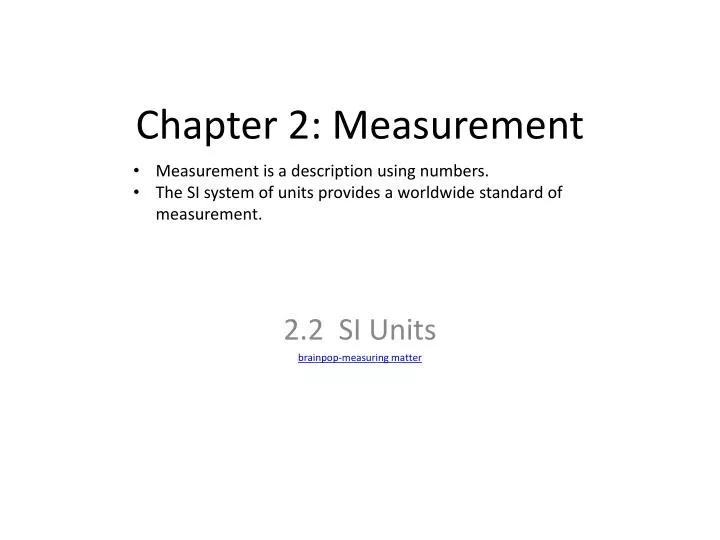 chapter 2 measurement