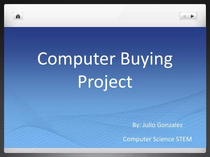 computer buying project
