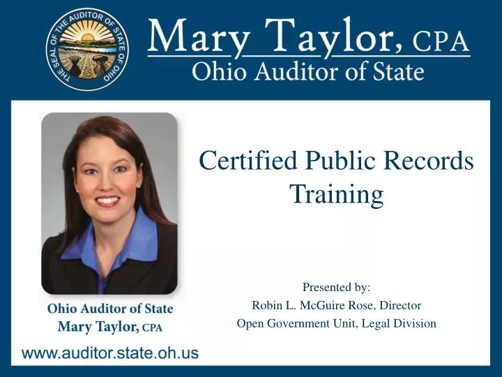 certified public records training