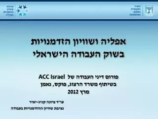 acc israel 2012