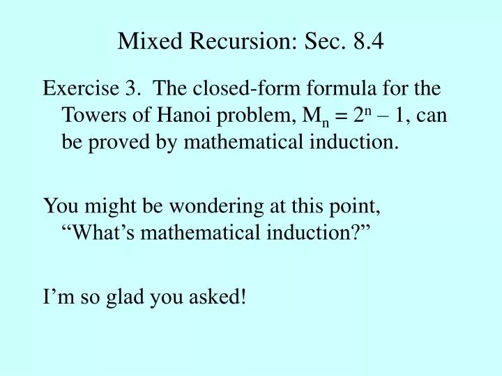 mixed recursion sec 8 4