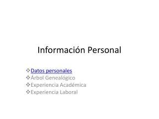informaci n personal