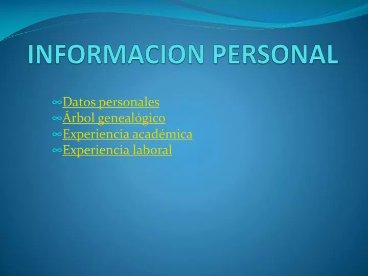 informacion personal