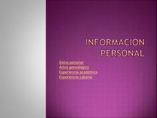 informaci n personal