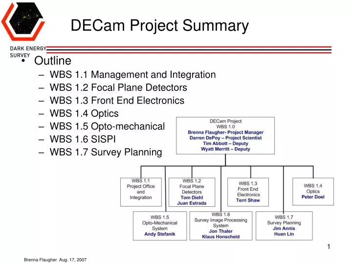 decam project summary