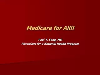 Medicare for All!!