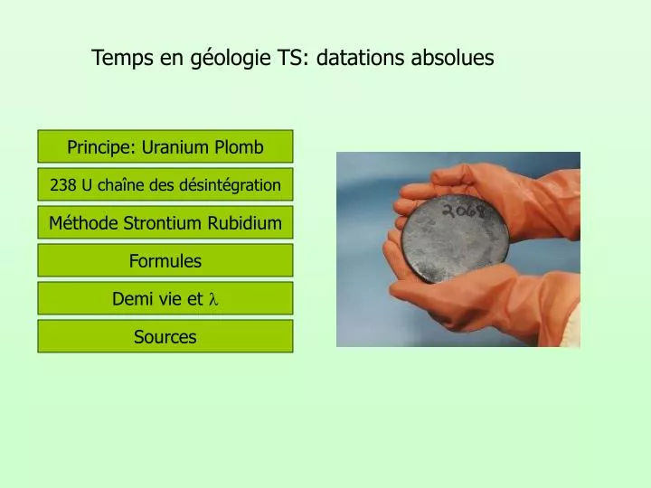 temps en g ologie ts datations absolues