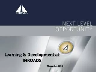 Learning &amp; Development at INROADS November 2011