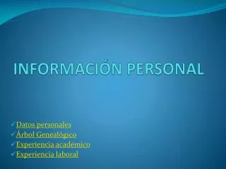 informaci n personal