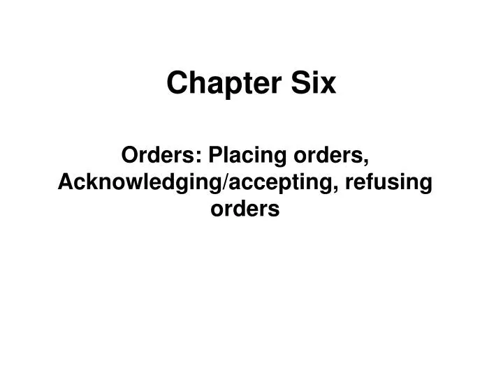 chapter six