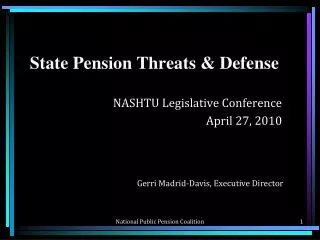 State Pension Threats &amp; Defense