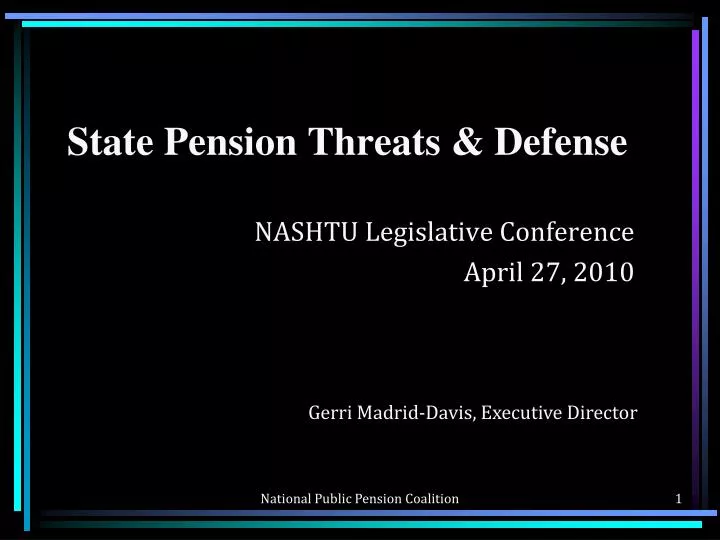state pension threats defense