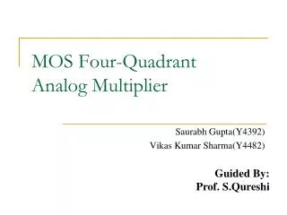 MOS Four-Quadrant Analog Multiplier