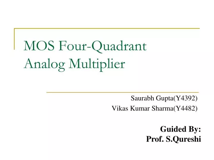 mos four quadrant analog multiplier