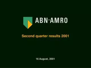 Second quarter results 2001