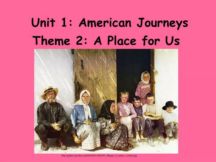 unit 1 american journeys