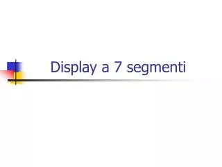 display a 7 segmenti