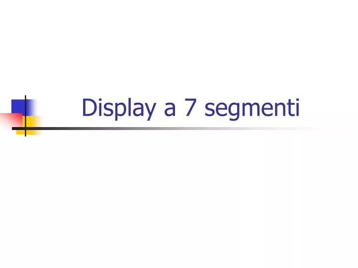 display a 7 segmenti