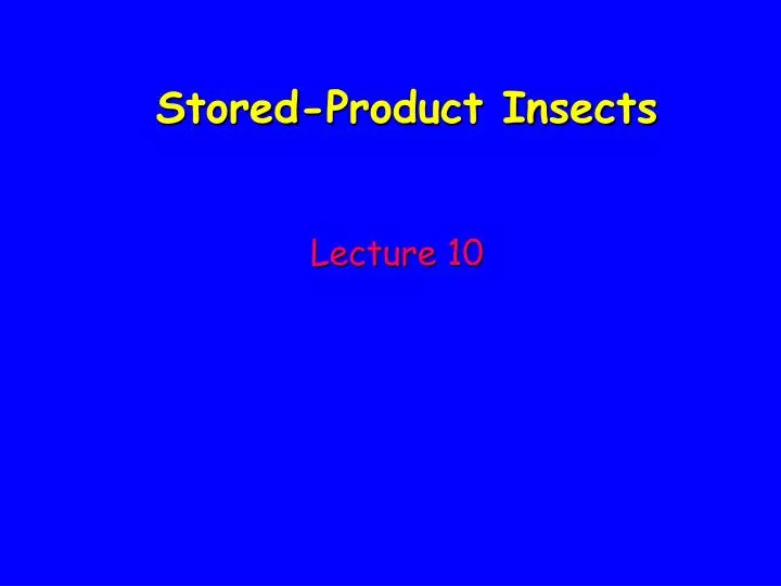 stored product insects