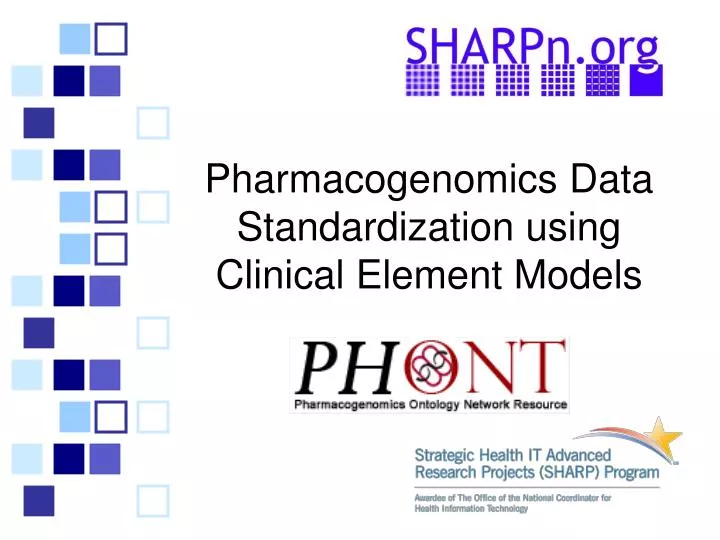 pharmacogenomics data standardization using clinical element models