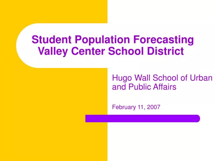 student population forecasting valley center school district