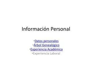informaci n personal