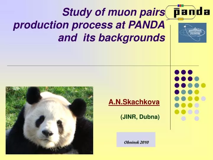 study of muon pairs production process at panda and its backgrounds