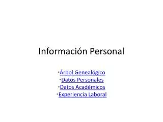 informaci n personal