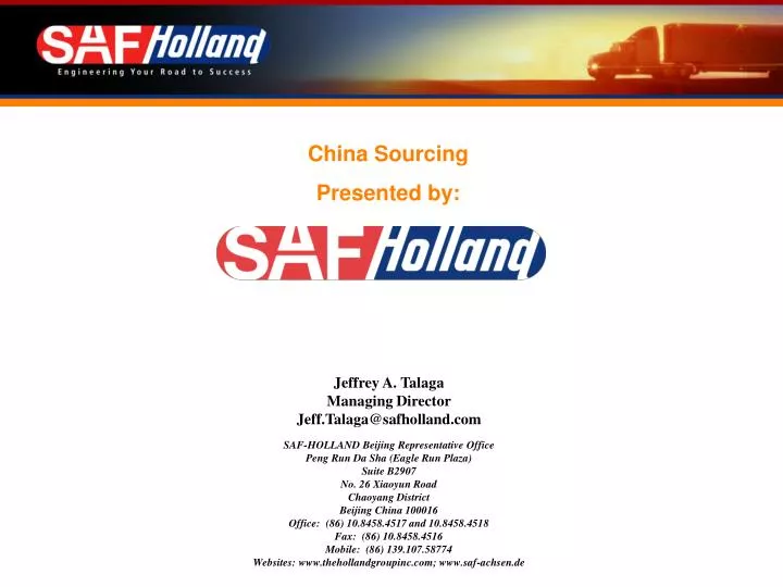 china sourcing presented by