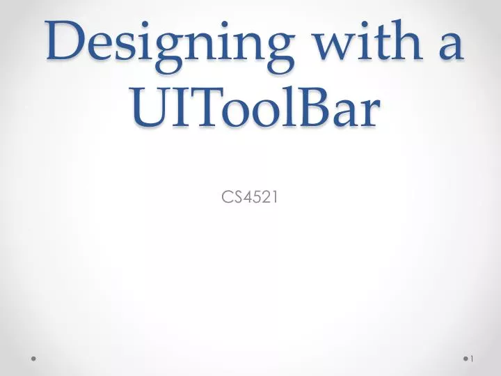 designing with a uitoolbar