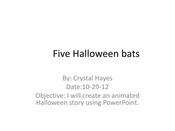 five halloween bats