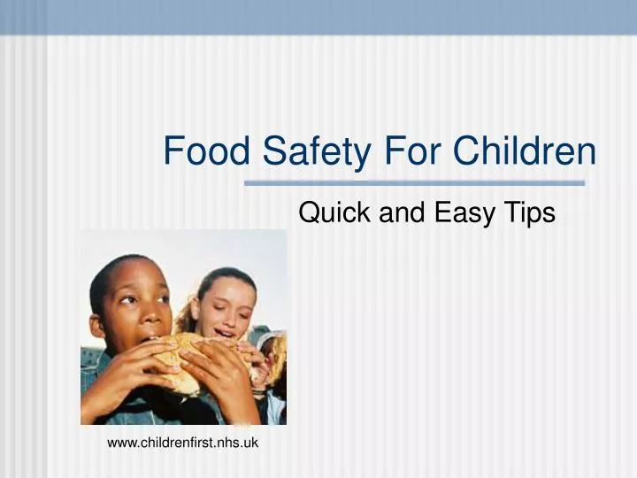 food safety for children