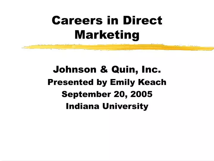 careers in direct marketing