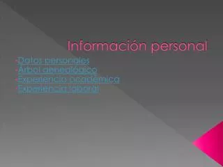 informaci n personal