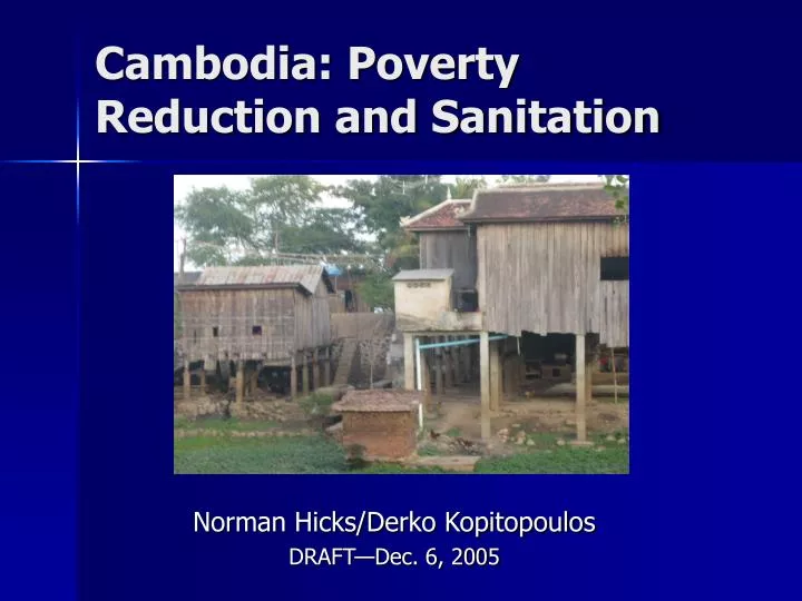 cambodia poverty reduction and sanitation