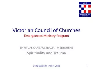 Victorian Council of Churches Emergencies Ministry Program